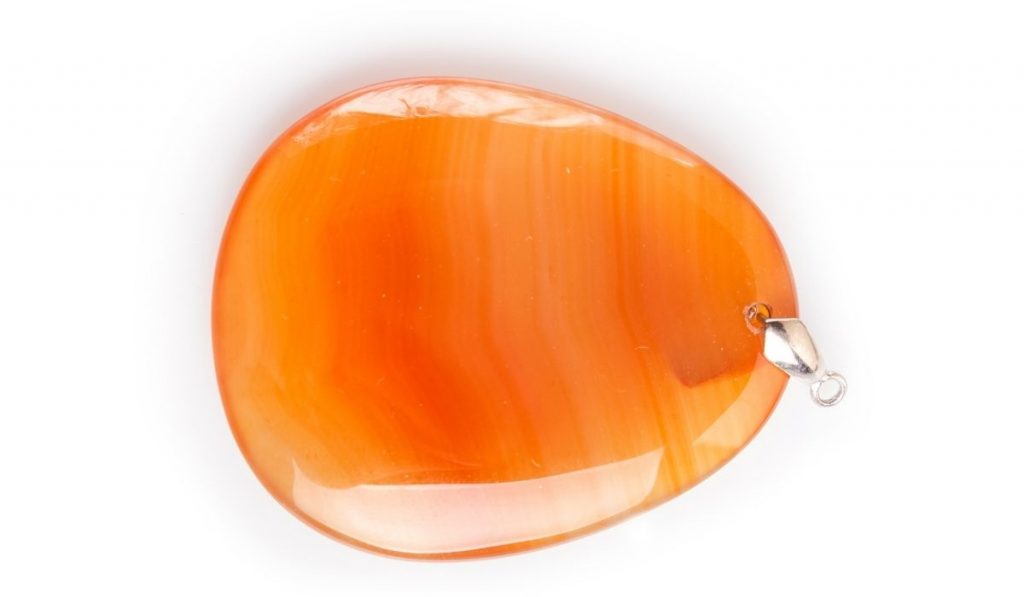 orange pendant on a white background 