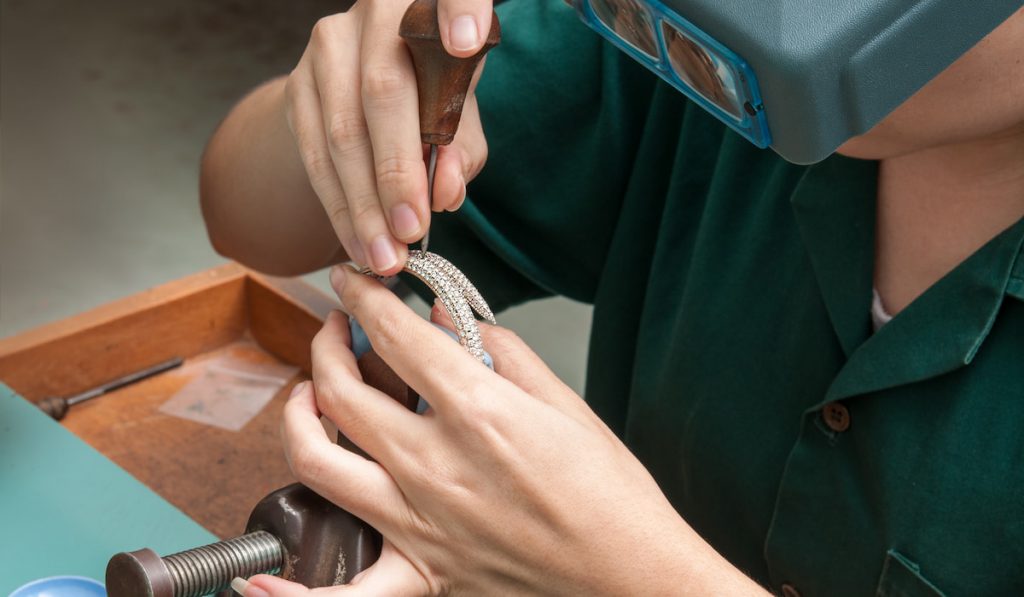 Stone setting in jewelry making
